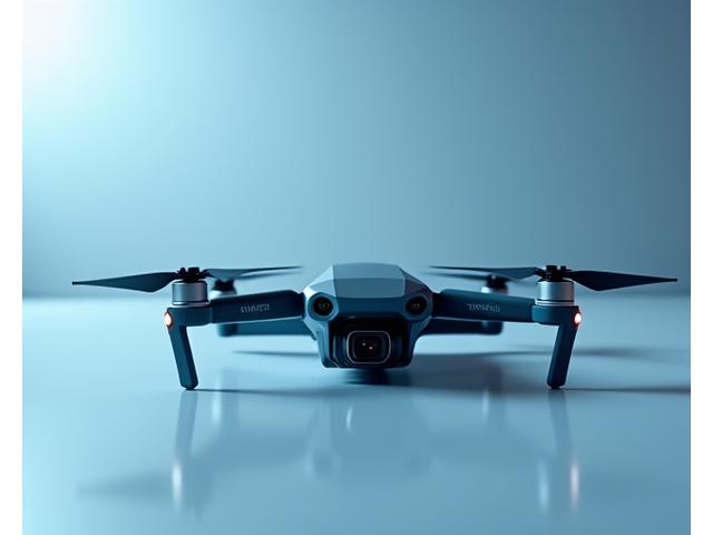 DJI Mavic 3 Pro drone med Hasselblad-kamera, nærbilde, i et rent studio