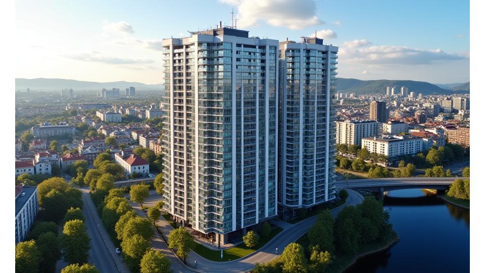 Oslo bybildet fra droneperspektiv