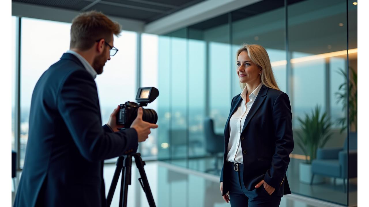 Profesjonell fotografering på en moderne arbeidsplass